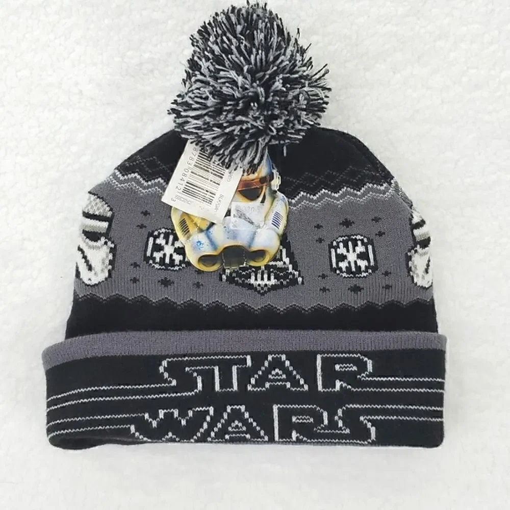 Disney Star Wars Black Gray and White Beanie